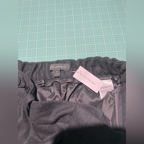 NWT Banana Republic Wide-leg Wool-blend Pants in Grey size 4 - Picture 9 of 9